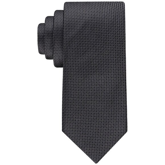 Calvin Klein Men's Interconnected Circle Tie Black OS B4HP - Picture 1 of 3